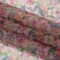 1 Yard Pink Blue Green Tropical Leaves Birds Polyester Viscose Organza Fabric 44 inch Width